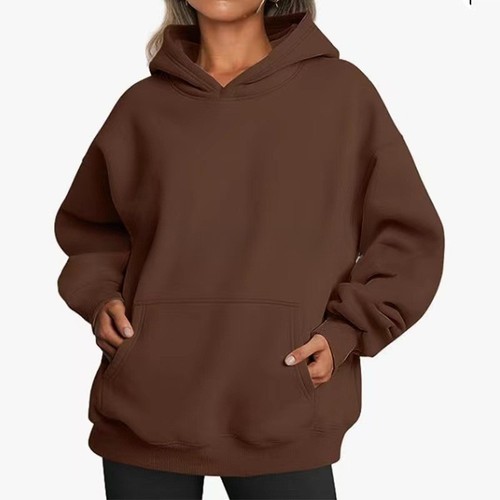 Ladies oversized plain - ladies, hoodies